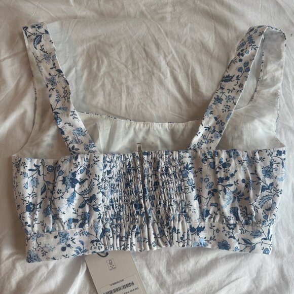 Reformation Shannon Linen Two Piece in Color Nile - Size 2 - Picture 3 of 7